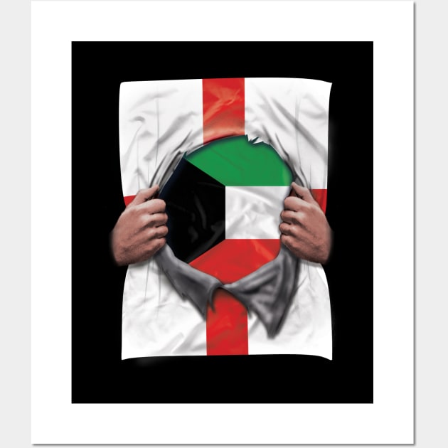 Kuwait Flag English Flag Ripped - Gift for Kuwaiti From Kuwait Wall Art by Country Flags